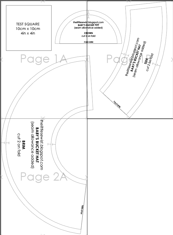 Template Bucket Hat Pattern Pdf