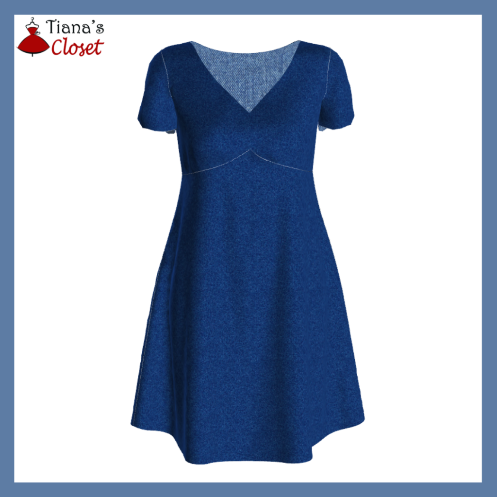 Free sewing pattern: Yvonne empire waist dress