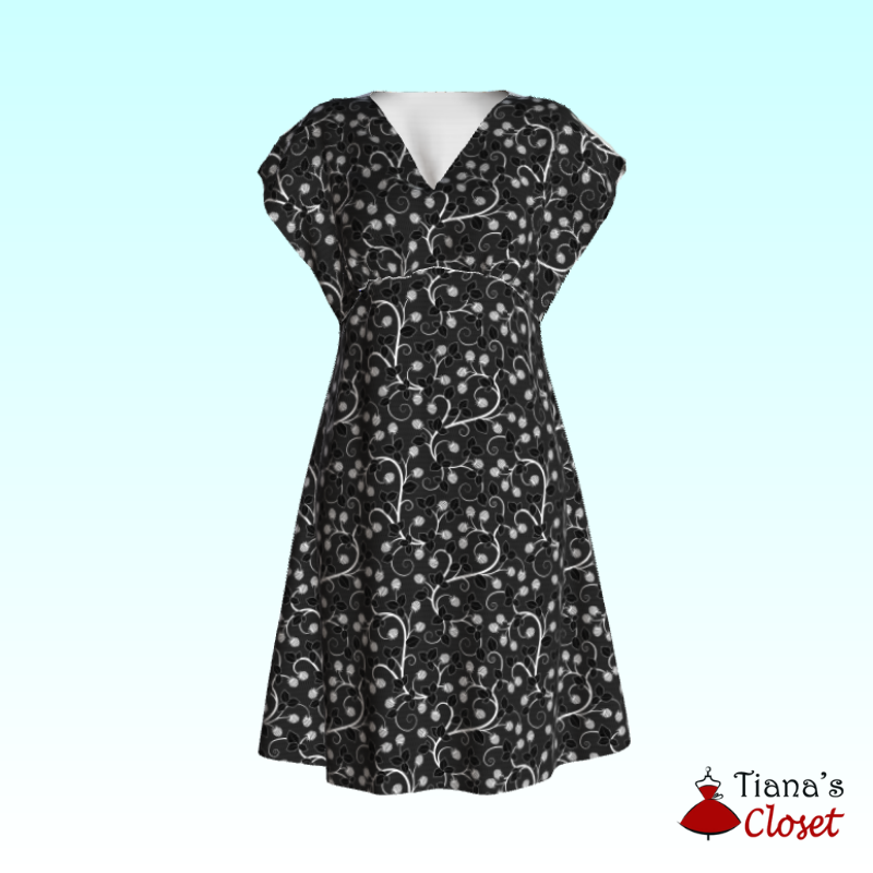 Tammie V neck empire waist dress (5)