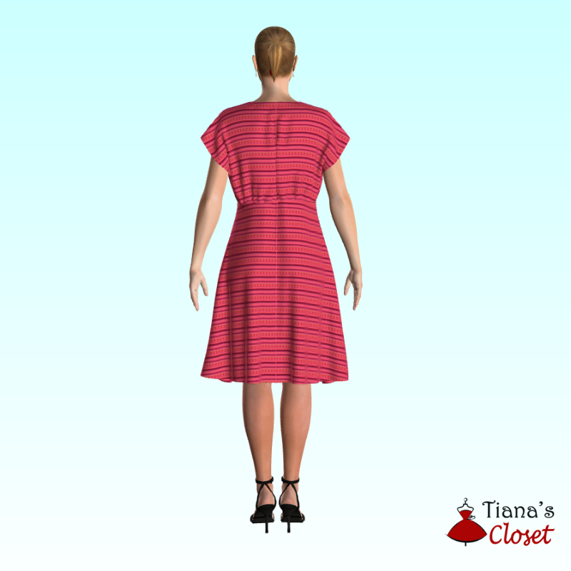 Tammie V neck empire waist dress (5)