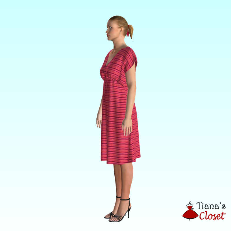 Tammie V neck empire waist dress (5)