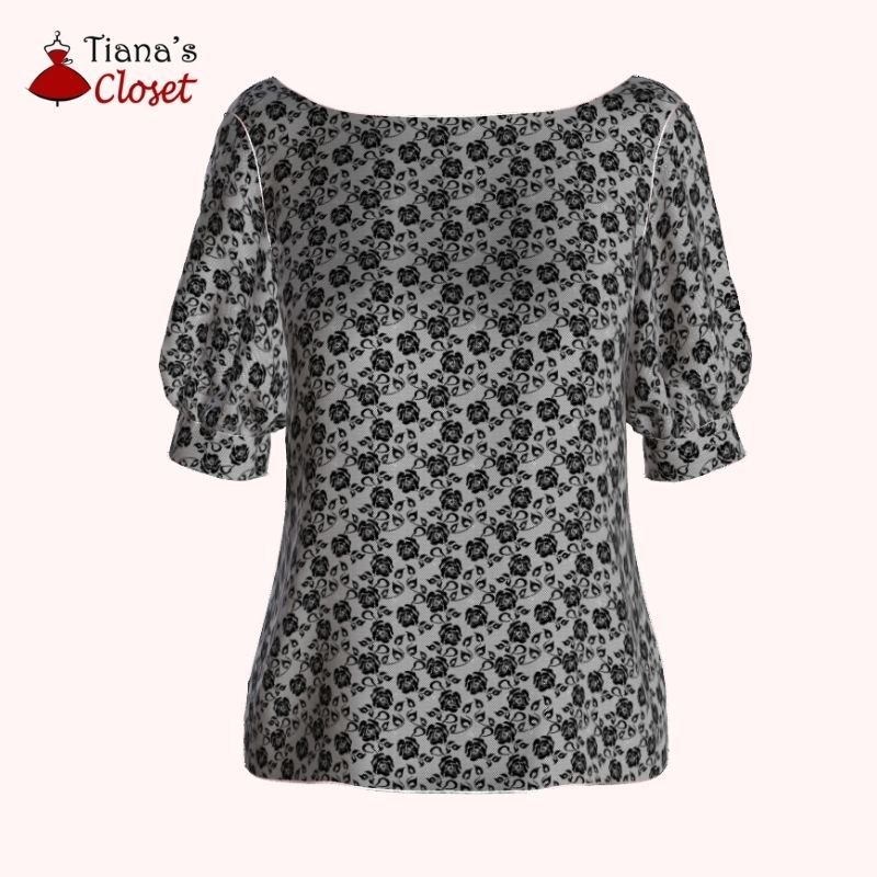 Sohini puffed sleeve top – Free PDF sewing pattern – Tiana's Closet