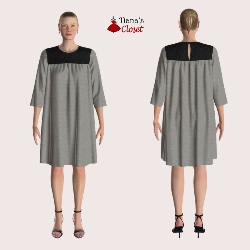 Vanessa tunic dress free pdf sewing pattern