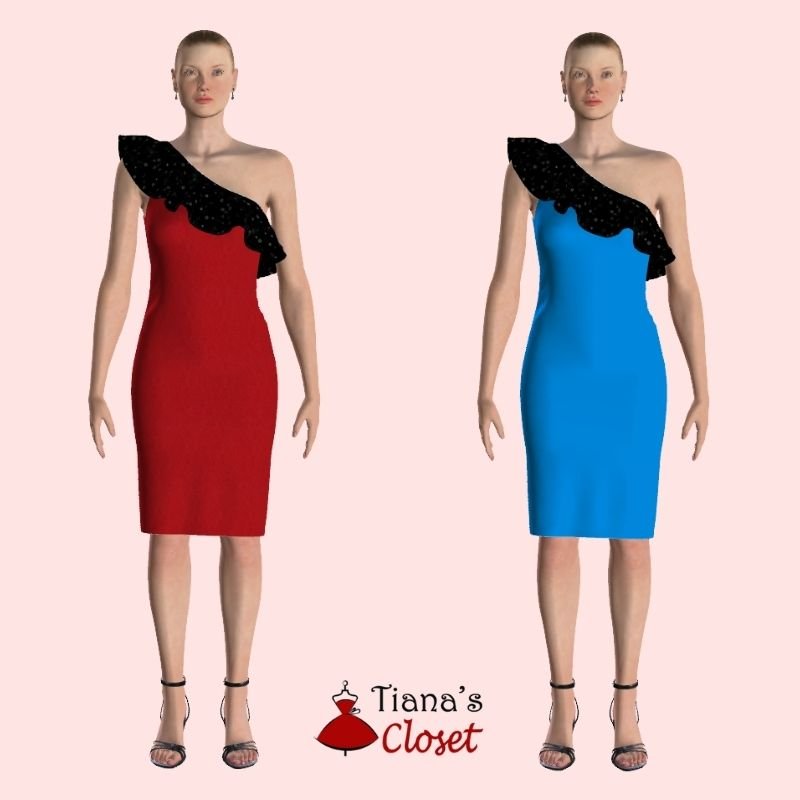 Maggie one shoulder bodycon top – free PDF sewing pattern