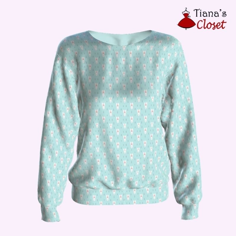 Simple sweatshirt – free PDF sewing pattern – Tiana's Closet