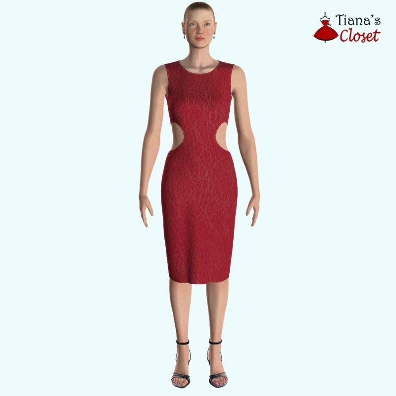 Bonnie cut out waist bodycon dress – Free PDF sewing pattern