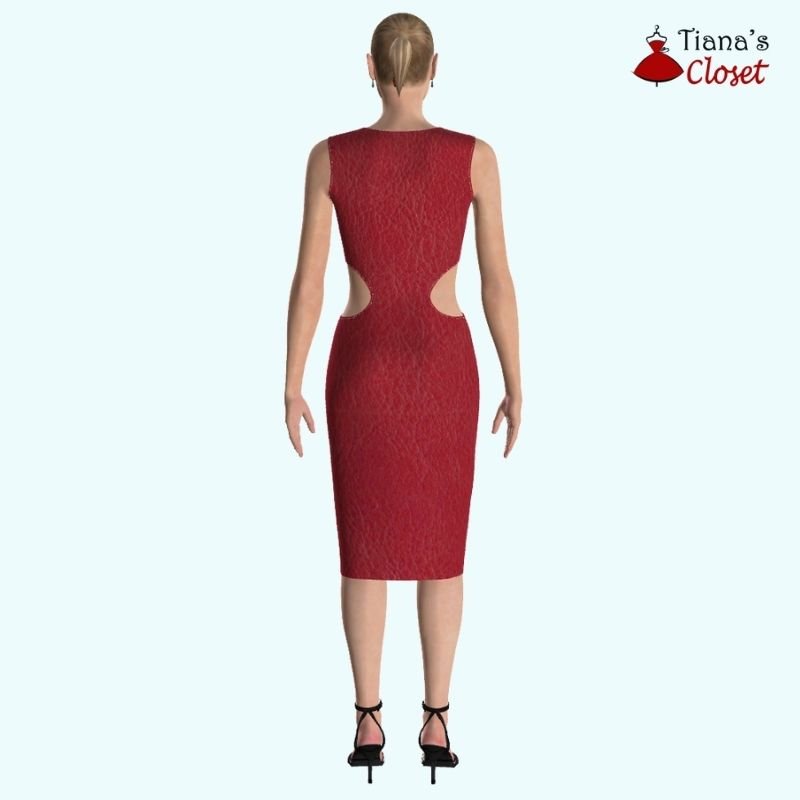 Bonnie cut out waist bodycon dress free pdf sewing pattern