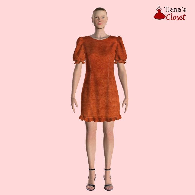 Marysia ruffle dress free pdf sewing pattern download