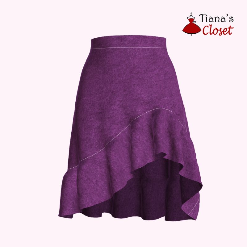 Glenda asymmetrical skirt free pdf sewing pattern download