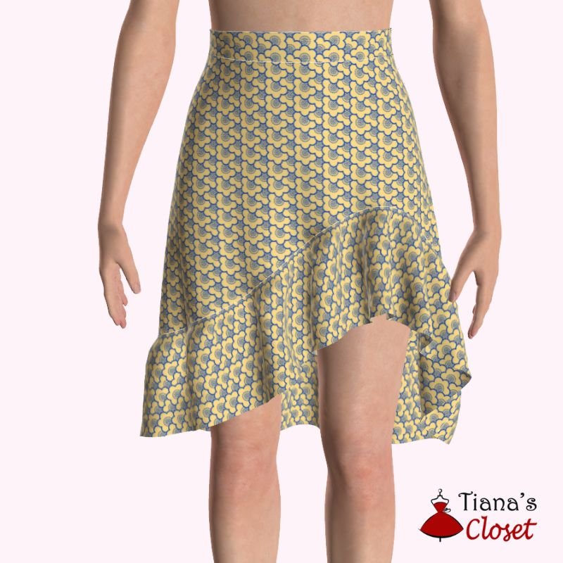 Asymetrical Women's Skirt Pattern (W38-L)