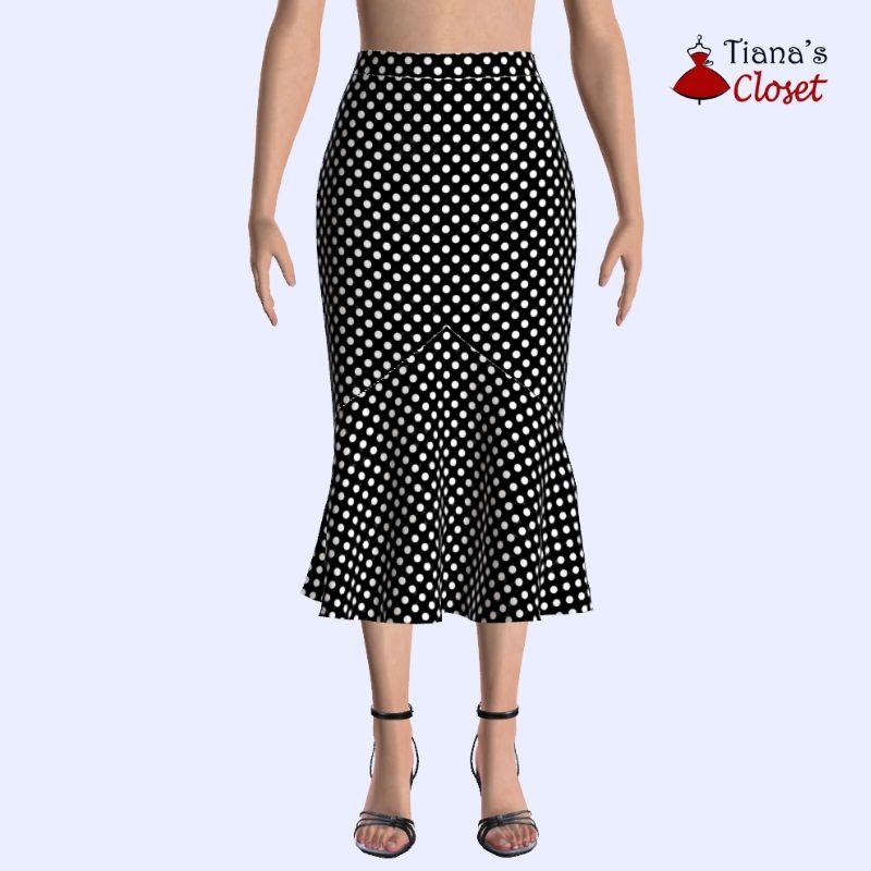 Kaira flounce hem skirt free pdf sewing pattern download