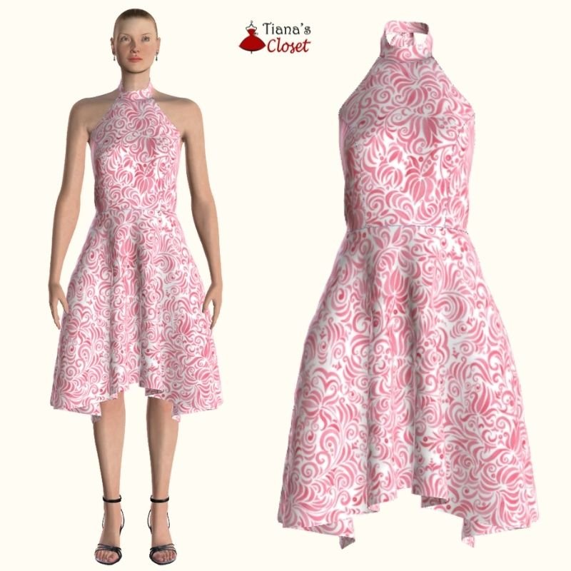 Kerry halter neck dress – free pdf sewing pattern – Tiana's Closet