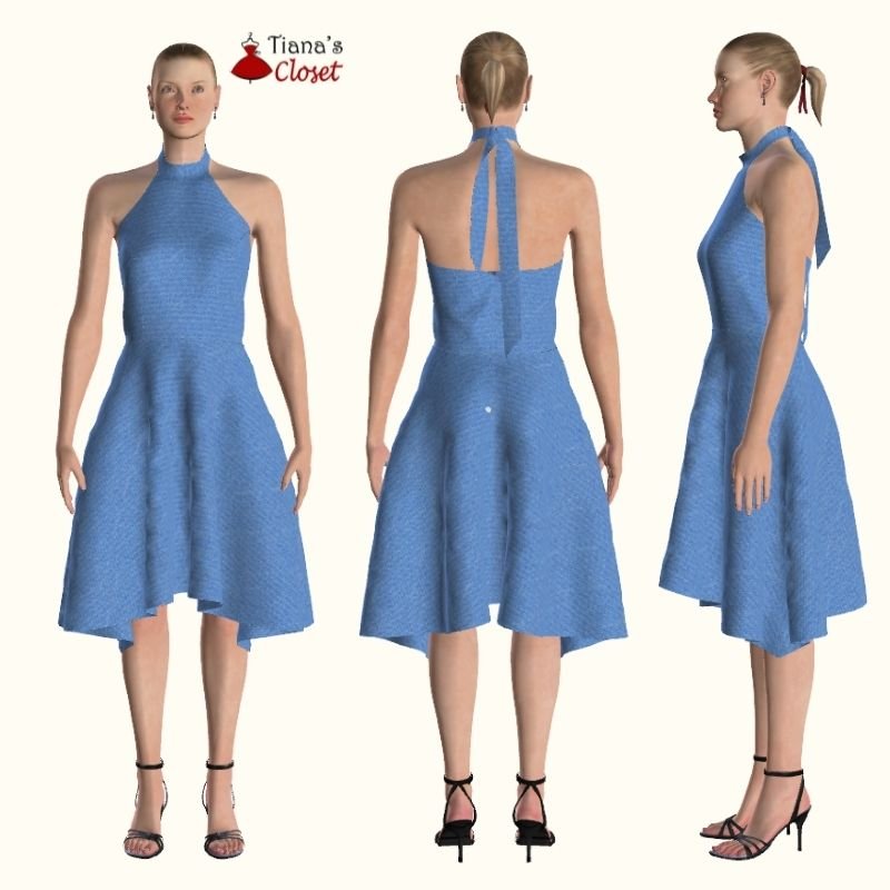 Halter Neck Dress Without a Pattern: Drafting the Pattern - Tea and a Sewing  Machine