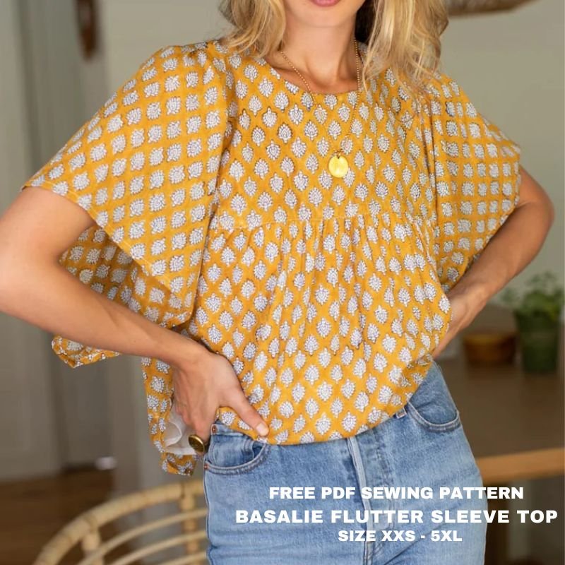 Basalie flutter sleeve top