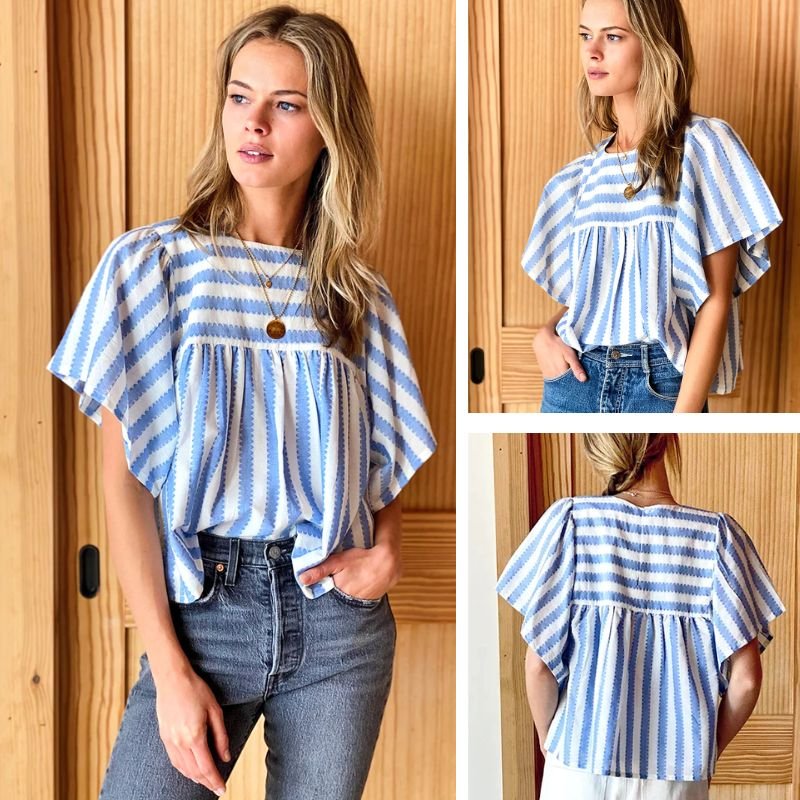 Tilly Ruffle Tie Crop Top • Shop American Threads Women's Trendy