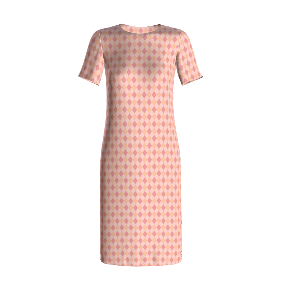 Lola midi t-shirt dress free pdf sewing pattern