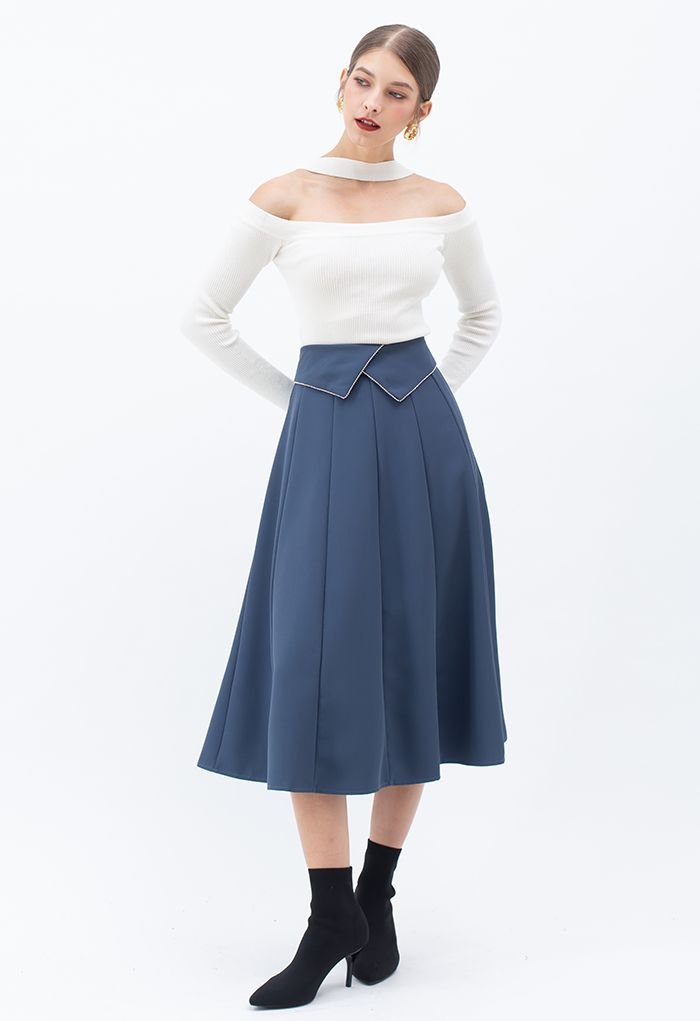 Gabby front pleat midi skirt – free PDF sewing pattern – Tiana's Closet