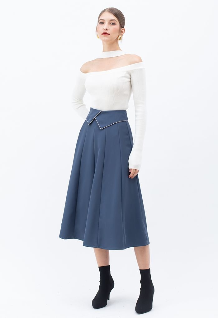 Gabby front pleat midi skirt – free PDF sewing pattern – Tiana's Closet