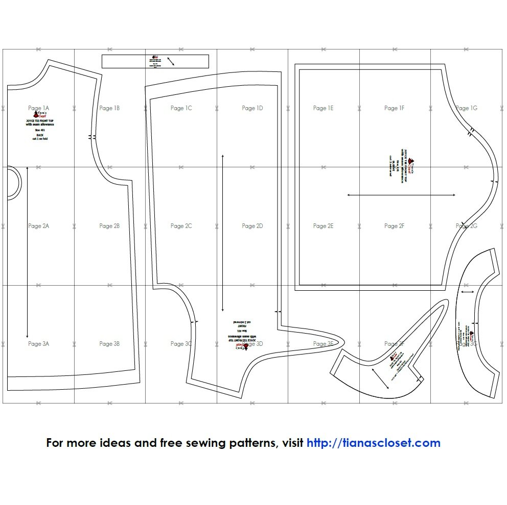 Joyce tie front top free pdf sewing pattern