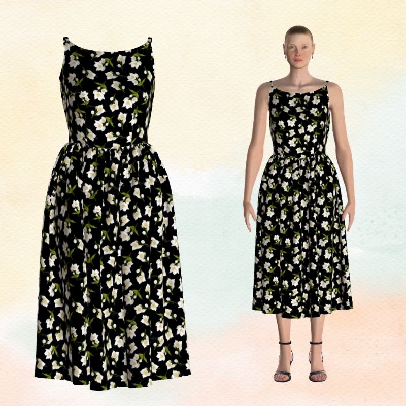 Darlene vintage style dress – Free PDF sewing pattern – Tiana's Closet