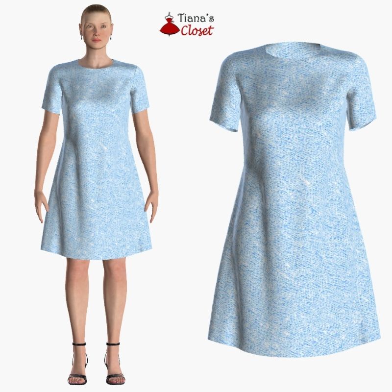 Camille shift dress - free PDF sewing pattern