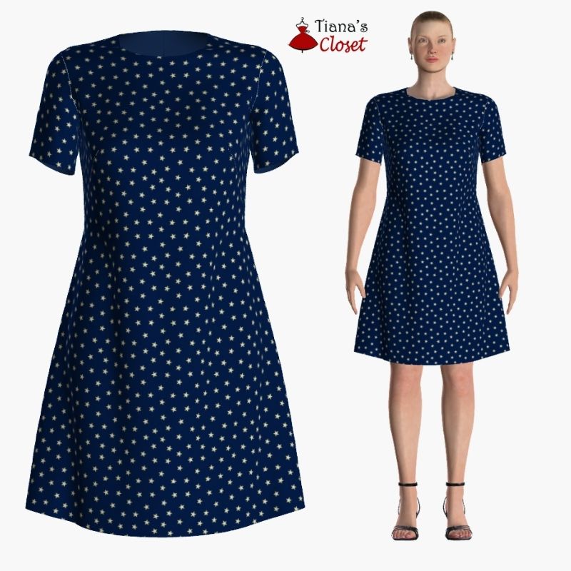 Camille shift dress - free PDF sewing pattern