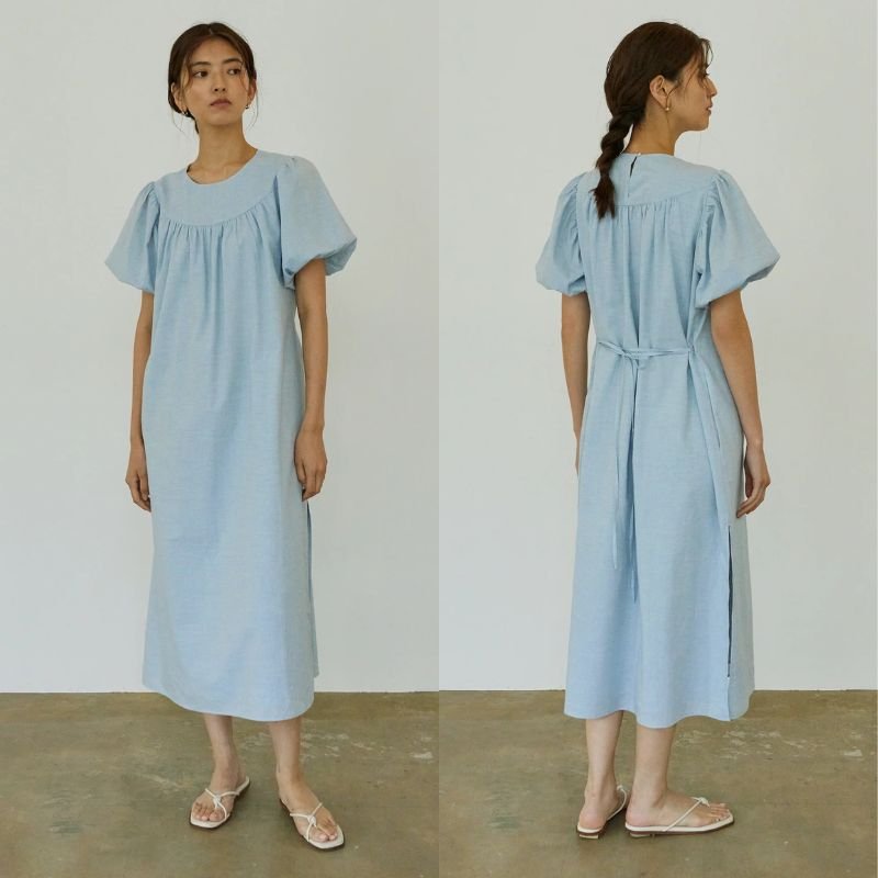 Lucinda puffed sleeve maxi dress – free pdf sewing pattern – Tiana's Closet