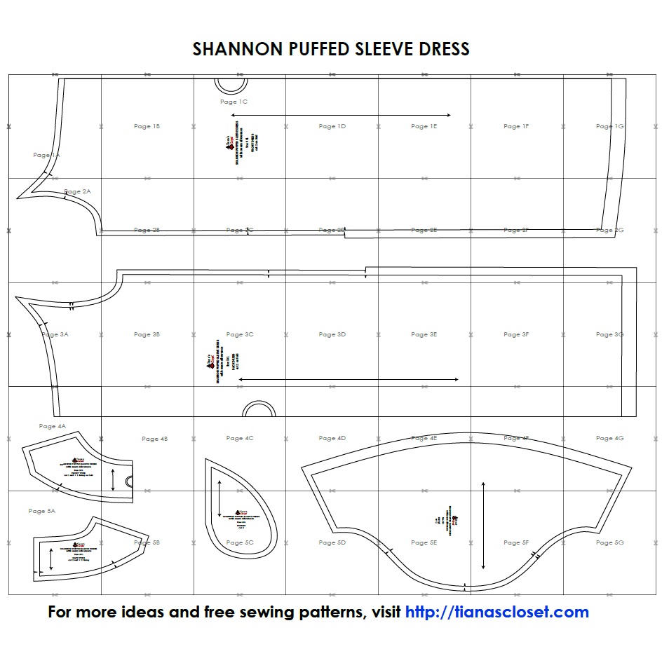 Shannon puffed sleeve dress - Free PDF sewing pattern