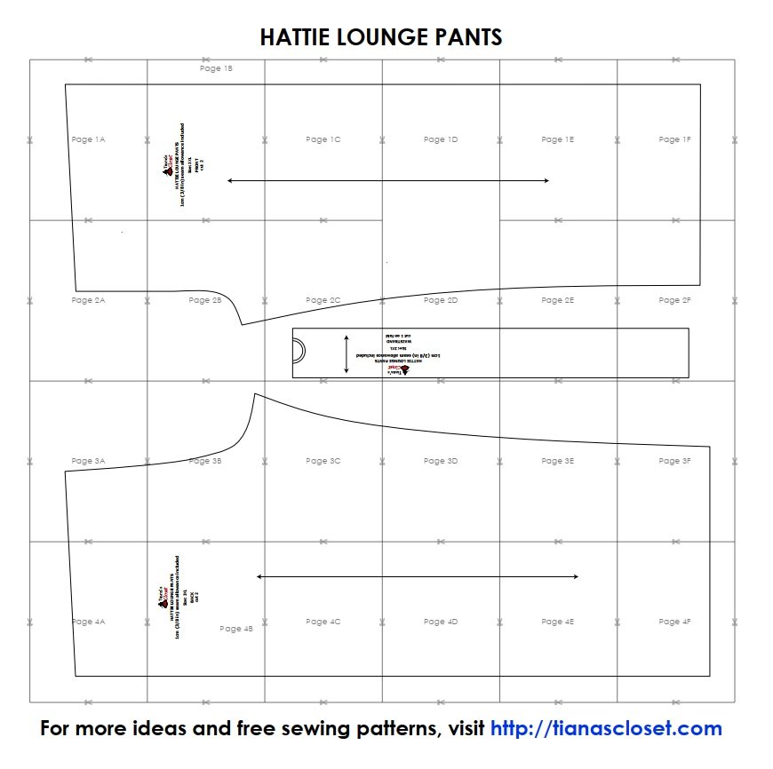 The Bahia Lounge Pants PDF sewing pattern and printable sewing