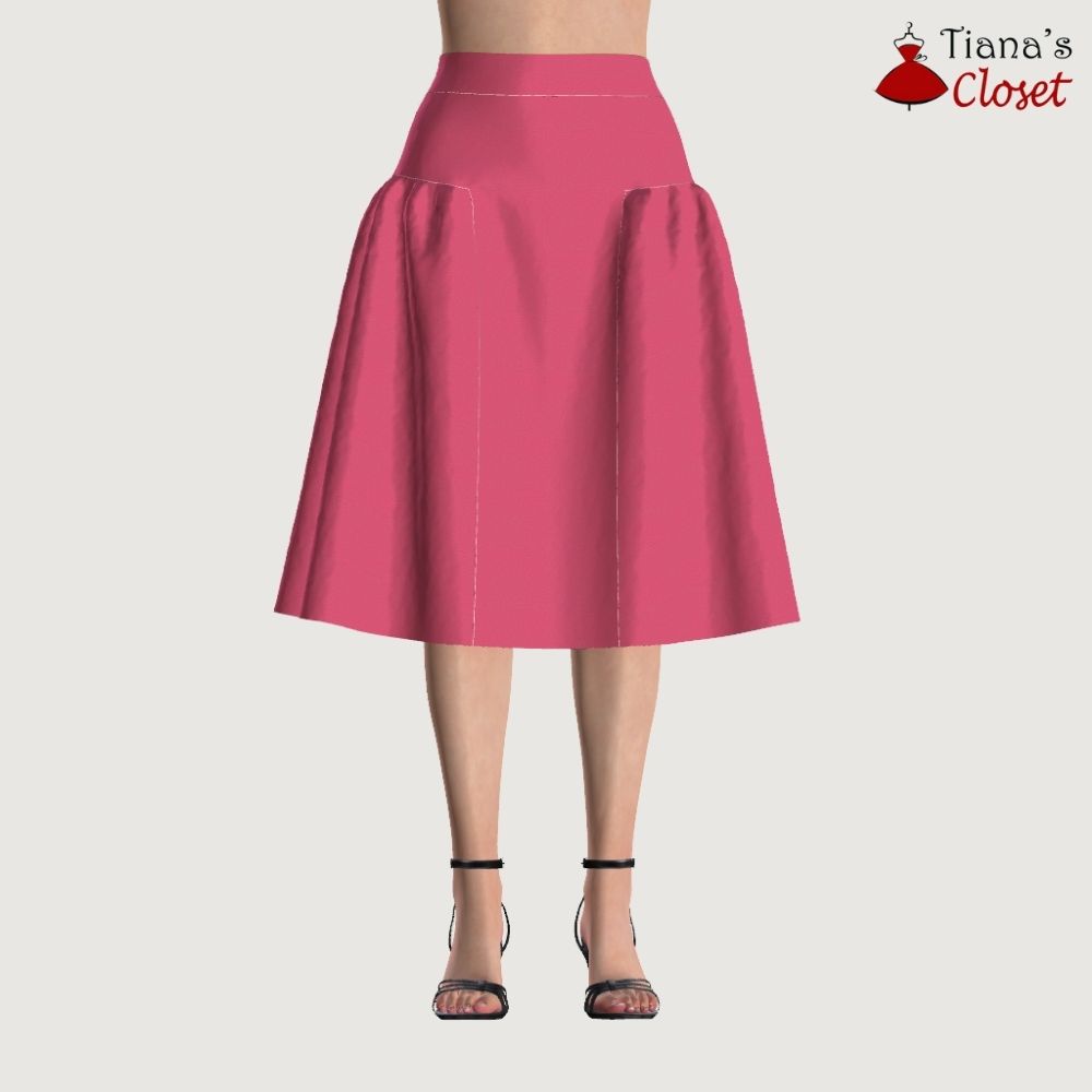 Tayla side gathered skirt - Free PDF sewing pattern