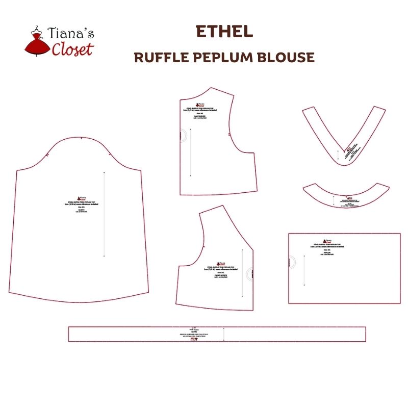 Ethel ruffle trim peplum blouse (1)