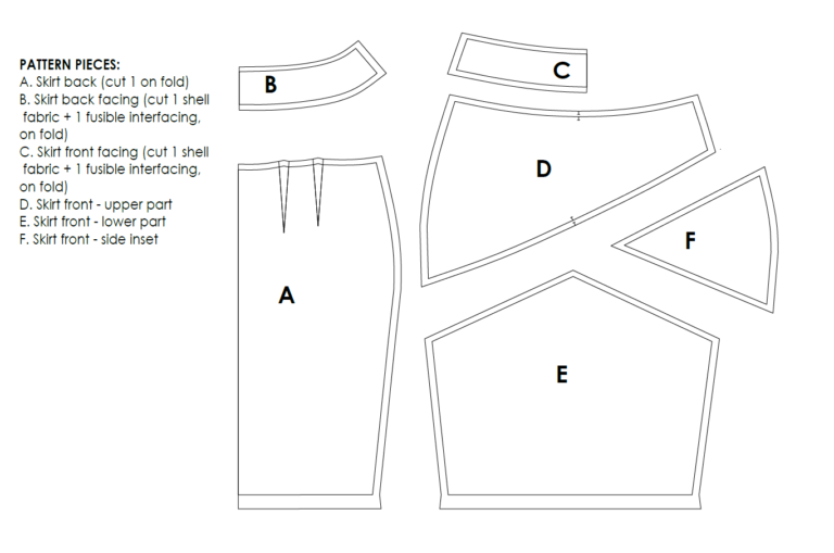 Free PDF pattern – Marian color block pencil skirt – Tiana's Closet