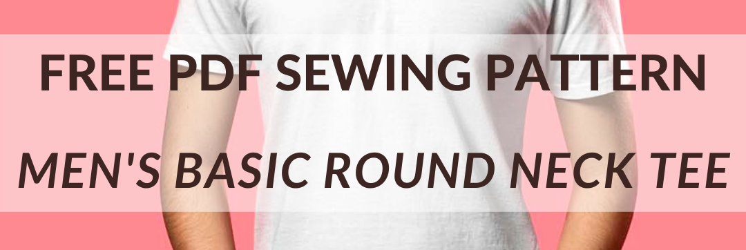 Free PDF sewing pattern: Men's basic round neck tee