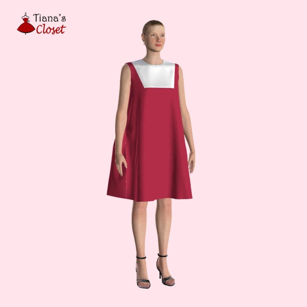 Free sewing pattern: Minju ruffled paneled dress