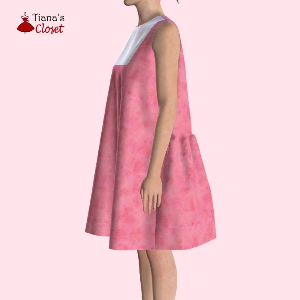 Free sewing pattern: Minju ruffled paneled dress