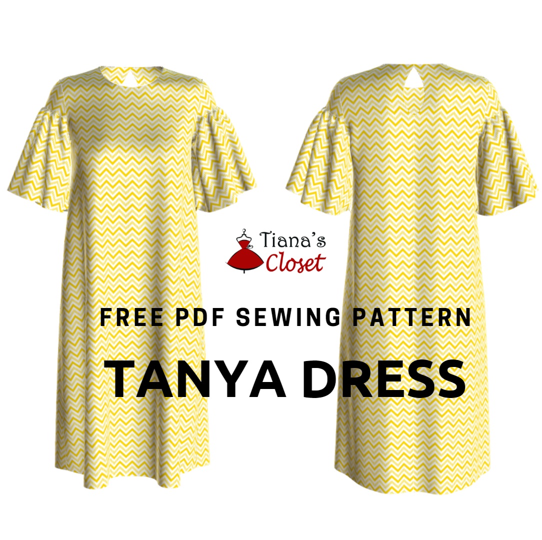 Free PDF sewing pattern: Tanya tunic dress