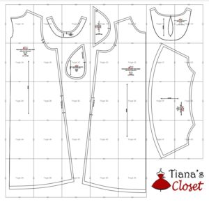 Free PDF sewing pattern: Tanya ruffled sleeve tunic dress – Tiana's Closet