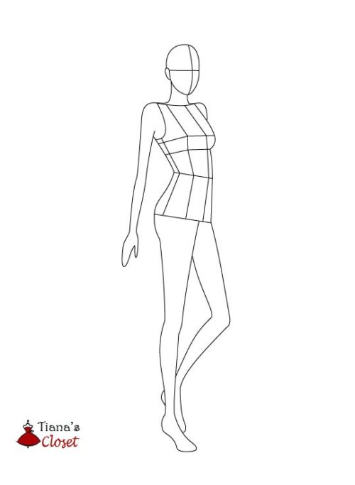 Female fashion croquis templates – Tiana's Closet