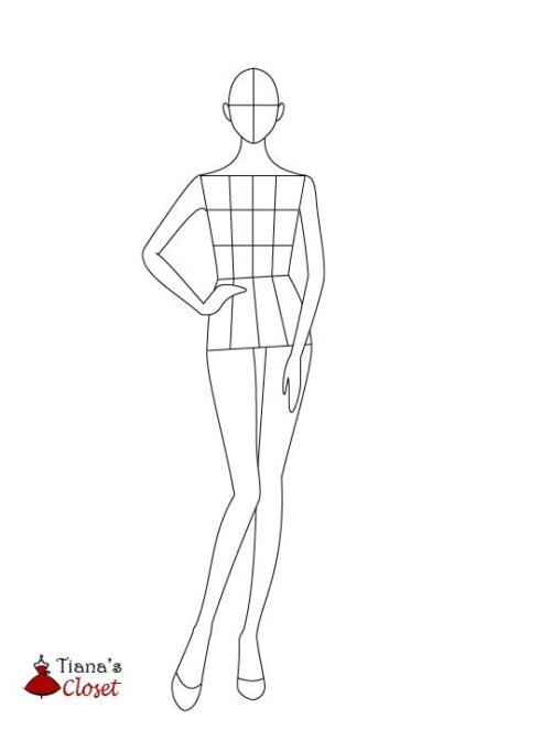 Female fashion croquis templates – Tiana's Closet