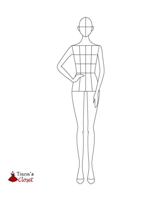 Female fashion croquis templates – Tiana's Closet