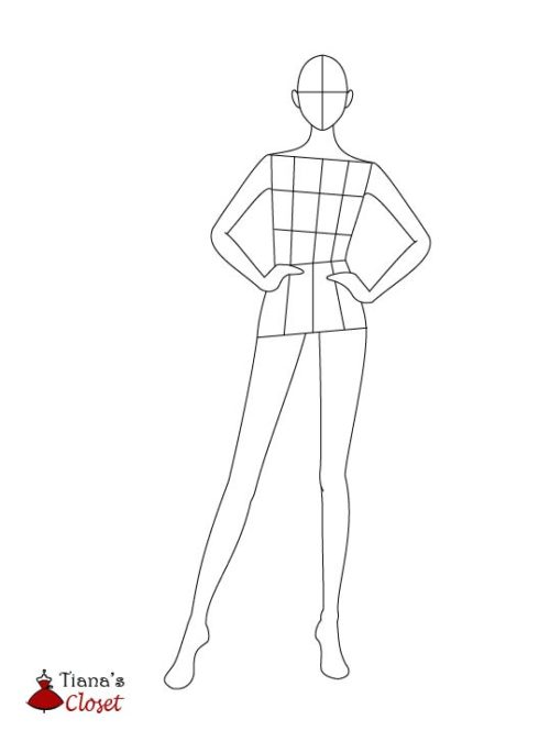 Female fashion croquis templates – Tiana's Closet