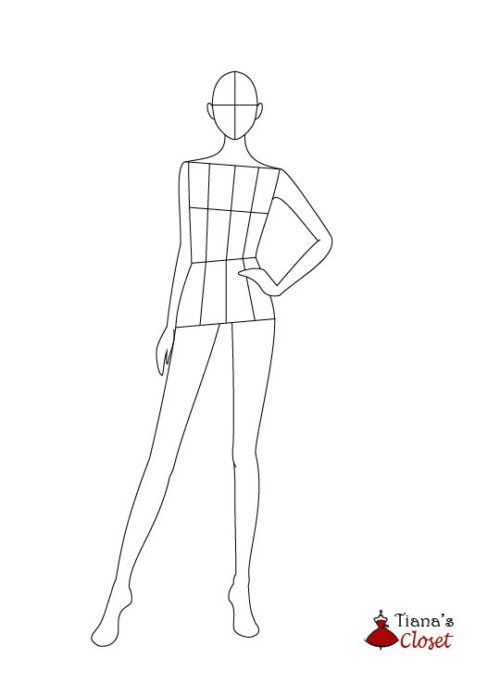 Female fashion croquis templates – Tiana's Closet