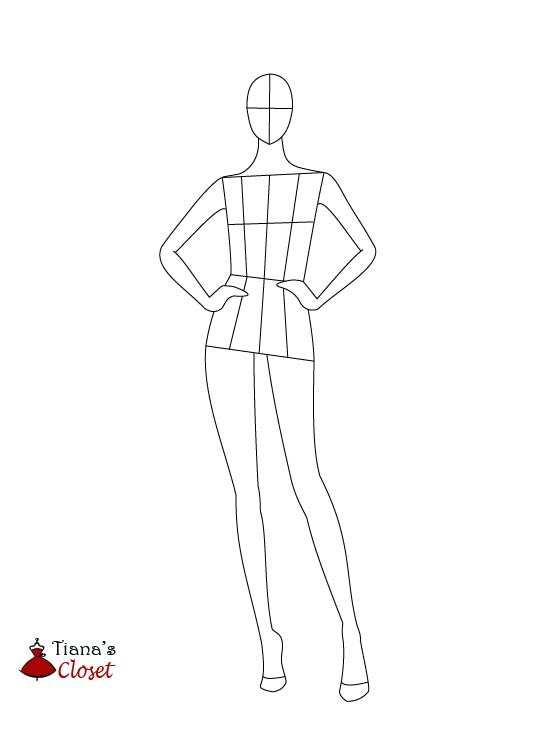 Female fashion croquis templates Tiana s Closet