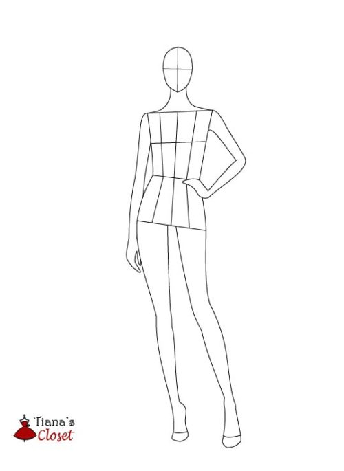 Female fashion croquis templates – Tiana's Closet