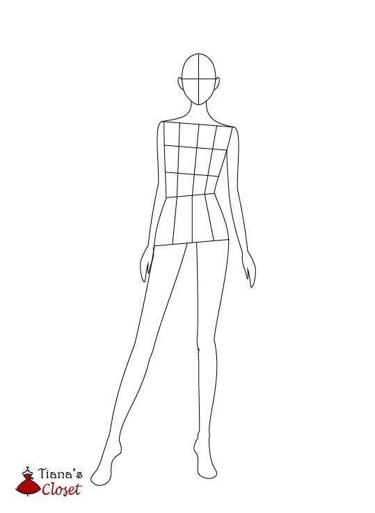 Female fashion croquis templates – Tiana's Closet