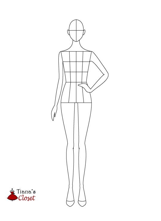 Female fashion croquis templates  Tianas Closet