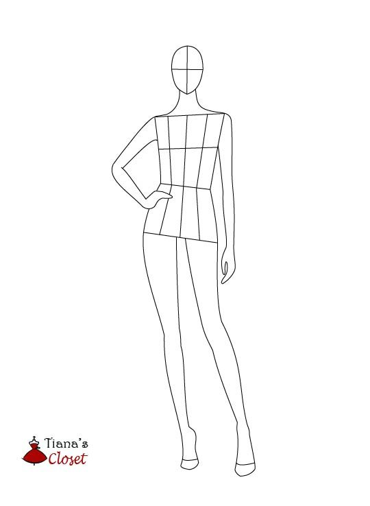 Female fashion croquis templates Tiana s Closet