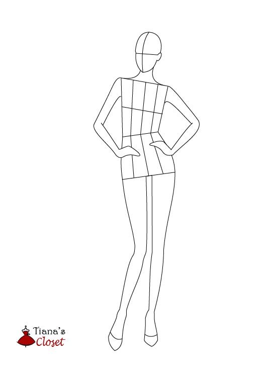 PROFESSIONAL Fashion Design Croquis Template Digital Download