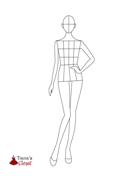 Female fashion croquis templates – Tiana's Closet