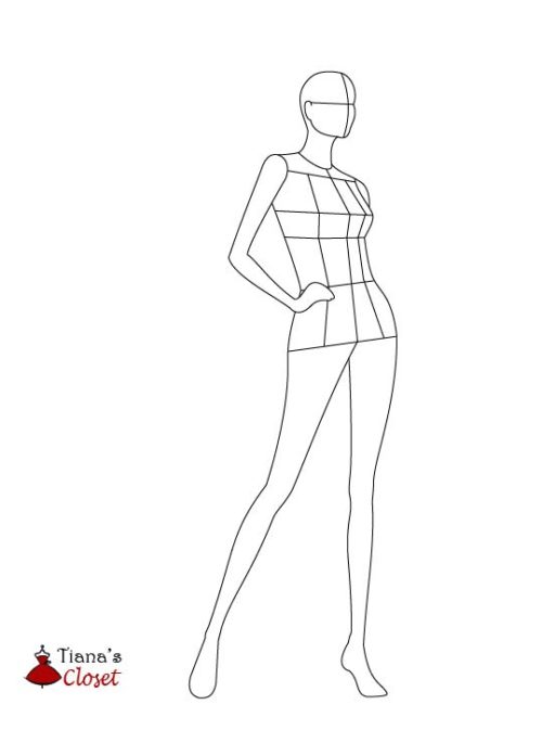 Female fashion croquis templates – Tiana's Closet